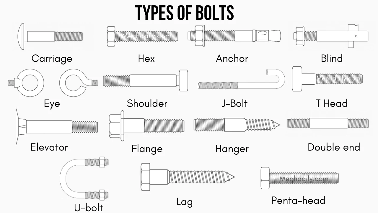 Types of Bolts